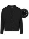 Lens Cotton Cardigan Black - CP COMPANY - BALAAN 3