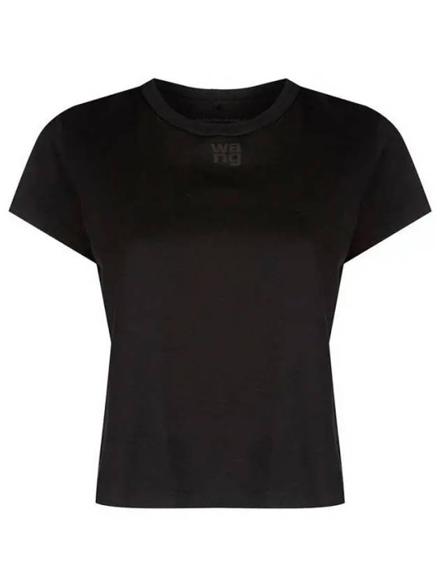 4CC3221358 Puff Logo Shrunken Short Sleeve T Shirt 1207560 - ALEXANDER WANG - BALAAN 1