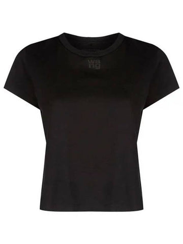 4CC3221358 Puff Logo Shrunken Short Sleeve T Shirt 1207560 - ALEXANDER WANG - BALAAN 1