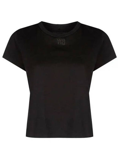 4CC3221358 Puff Logo Shrunken Short Sleeve T Shirt 1207560 - ALEXANDER WANG - BALAAN 1