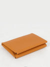 Calvi Duo Compact Card Holder Toffee B 74323 - HERMES - BALAAN 3