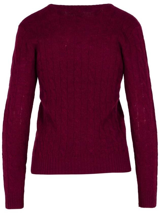 Polo Ralph Lauren 'Julianna Trec' Purple Wool Blend Sweater - POLO RALPH LAUREN - BALAAN 3