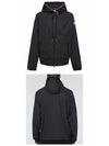 MIRA Logo Patch Windbreaker Hooded Zip up Black Men s Jacket 1A00047 54A91 999 TJ - MONCLER - BALAAN 4