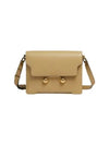 Trunkaroo Medium Leather Shoulder Bag Beige - MARNI - BALAAN 2