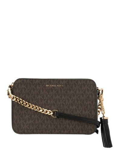 Jet Set Medium Camera Cross Bag Black Brown - MICHAEL KORS - BALAAN 1