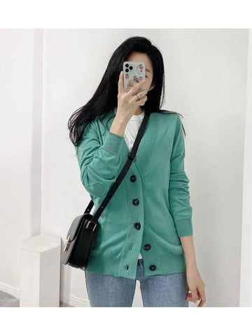 SS Stitch Blend Cotton Cardigan Mint - MAISON MARGIELA - BALAAN 1