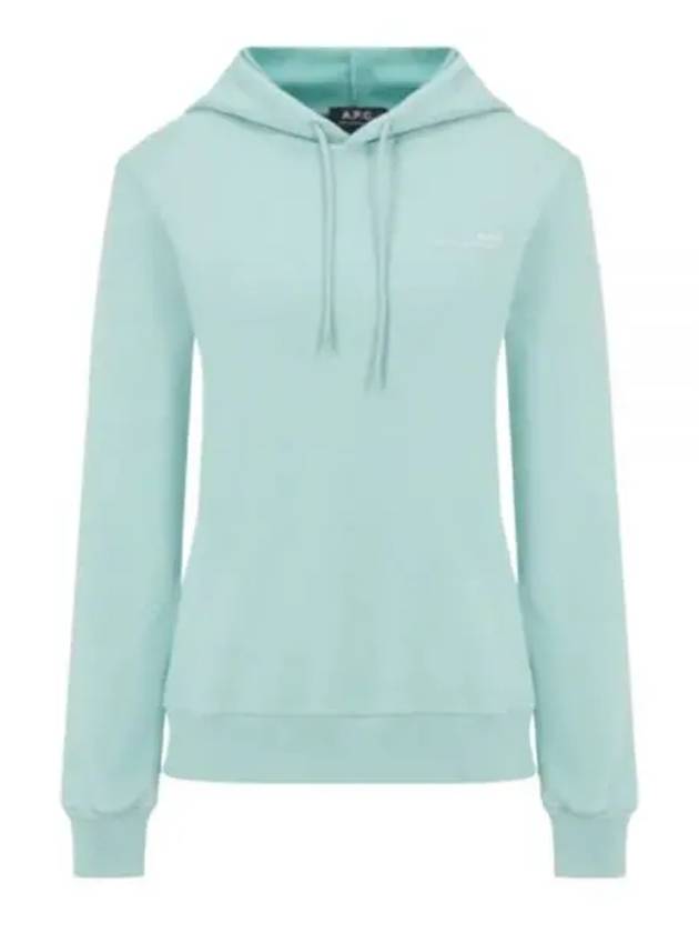 Logo Cotton Blend Knit Hoodie Mint - A.P.C. - BALAAN 2