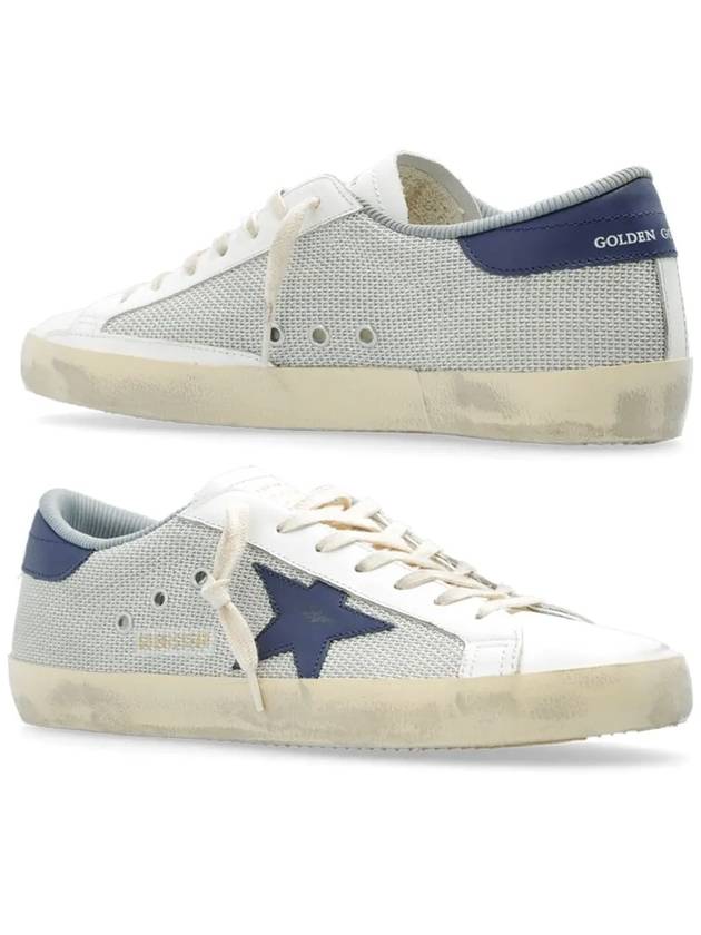 Blue Superstar Low Top Sneakers Light Silver - GOLDEN GOOSE - BALAAN 2