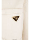 Triangle Logo Cotton Short Sleeve Shirt Ivory - PRADA - BALAAN 5