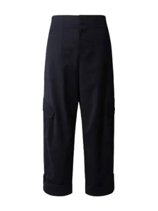 STRETCH WIDE CARGO WOOL PANTS - IRO - BALAAN 1