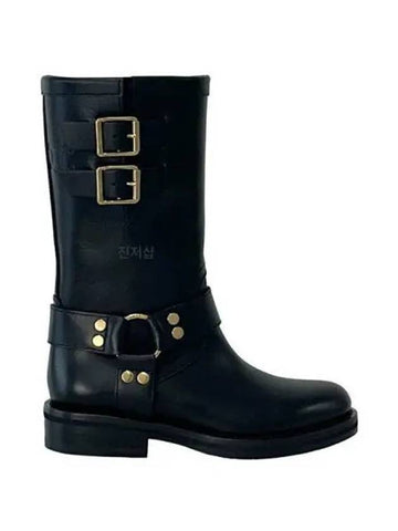 Harness Biker Mid Boots Calfskin Black 354903882C 38N 1065746 - CELINE - BALAAN 1