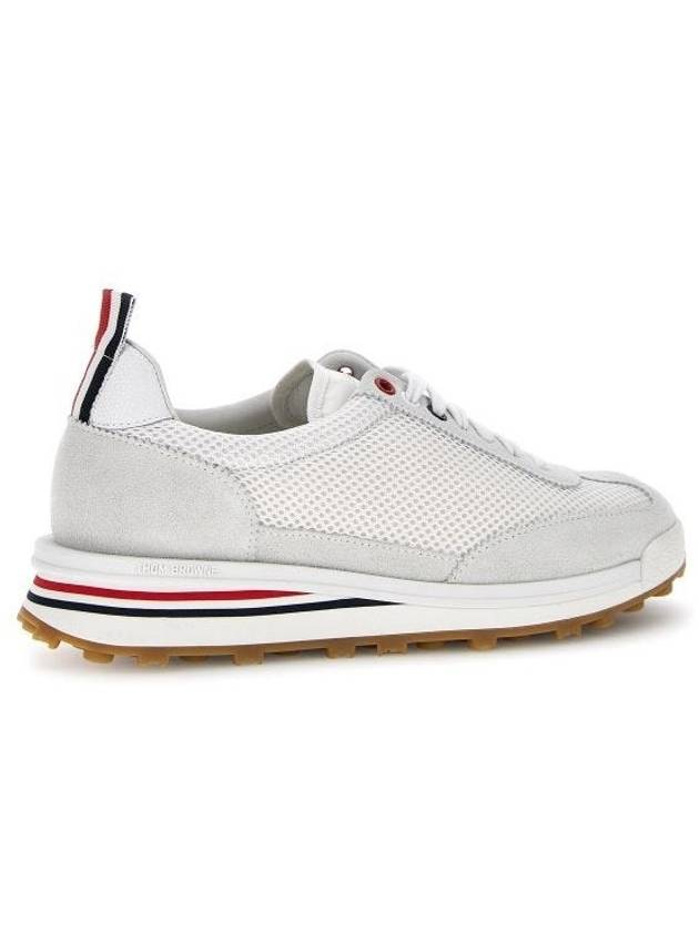 Thom Women Browne Nylon Tech Runner Low Top Sneakers Grey White - THOM BROWNE - BALAAN 3