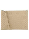 Intrecciato Strap Large Clutch Bag Porridge - BOTTEGA VENETA - BALAAN 2