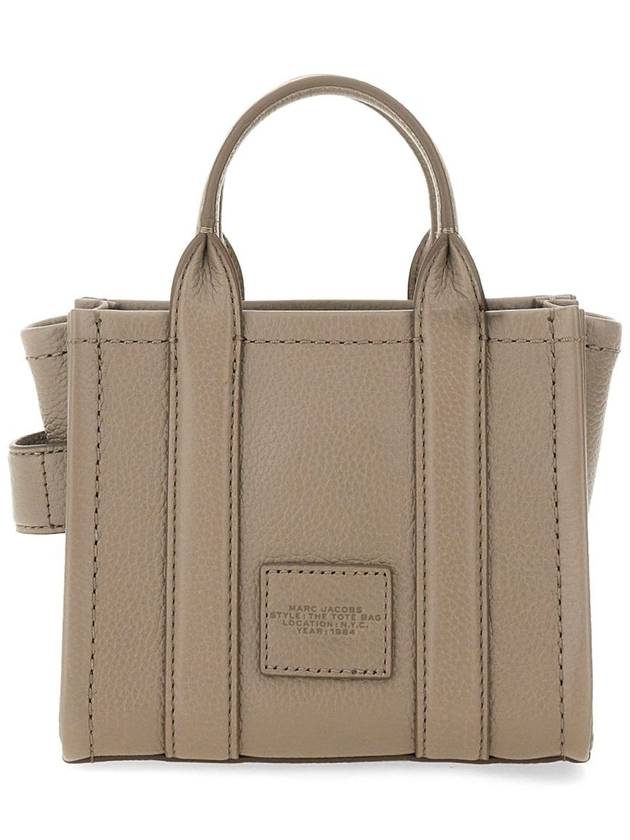 Leather Mini Tote Bag Cement - MARC JACOBS - BALAAN 4