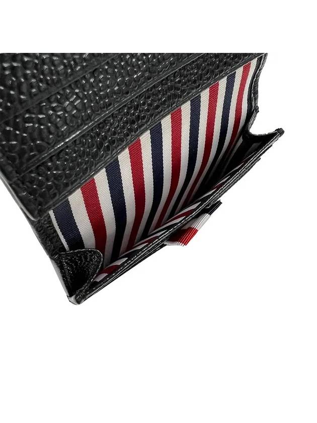 Debossed Pebble Card Wallet Black - THOM BROWNE - BALAAN 7