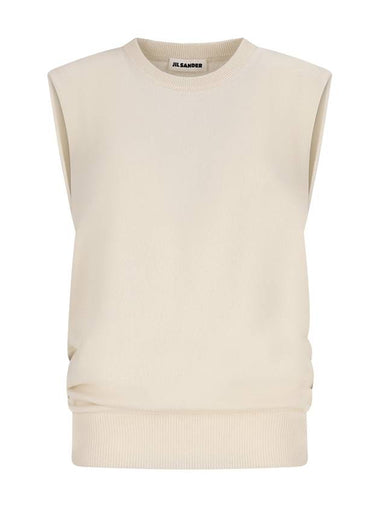 SLEEVELESS CASHMERE TOP - JIL SANDER - BALAAN 1