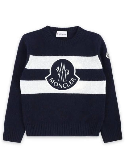 Kids Big Logo Wool Knit Navy 9C00002 M1241 750 - MONCLER - BALAAN 2