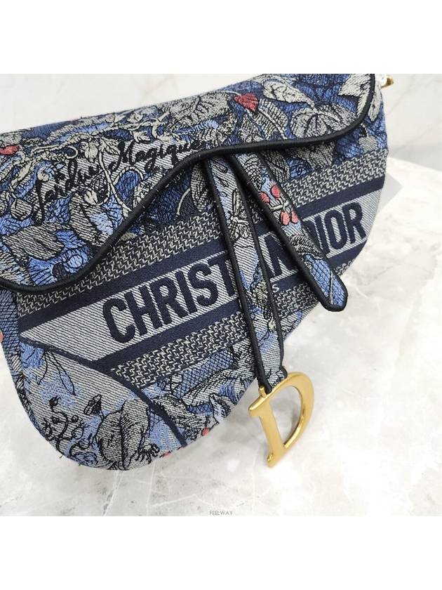 Lux You New Product Denim Multicolor Embroidered Saddle Bag M0446CRZI M49E - DIOR - BALAAN 5