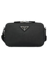 Brique Saffiano Leather Cross Bag Black - PRADA - BALAAN 2