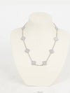 Van Cleef Arpels Vintage Alhambra Necklace 10 Motif White Gold Chalcedony 74188 - VANCLEEFARPELS - BALAAN 2