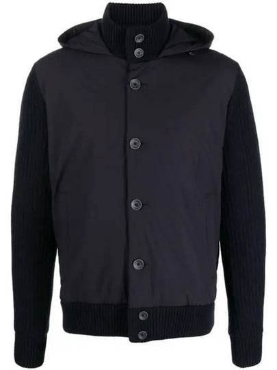 Resort Hooded Knit Jacket Navy - HERNO - BALAAN 2