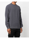 Stretch Cotton Fleece Mock Turtleneck Sweatshirt Lead - STONE ISLAND - BALAAN 3