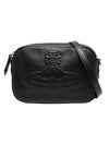 Women's Logo Nappa Leather Cross Bag Black - VIVIENNE WESTWOOD - BALAAN.