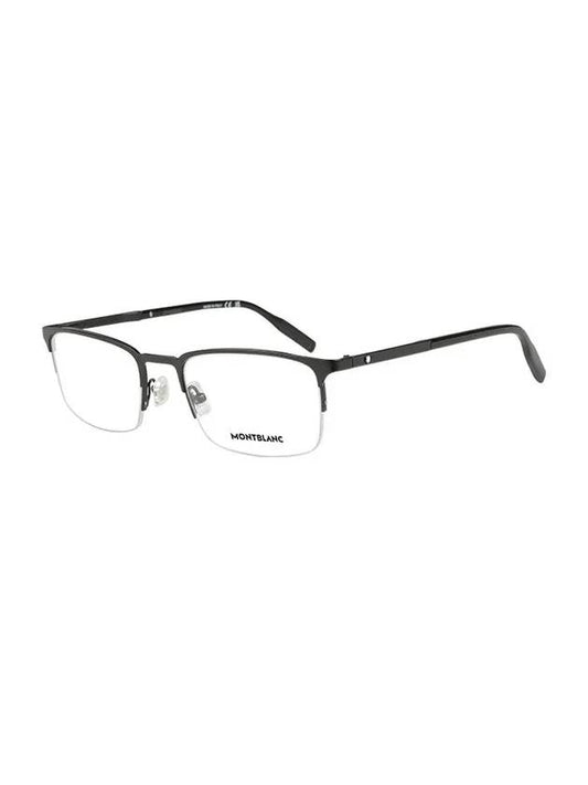 Eyewear Semi-Rimless Metal Eyeglasses Black - MONTBLANC - BALAAN 2