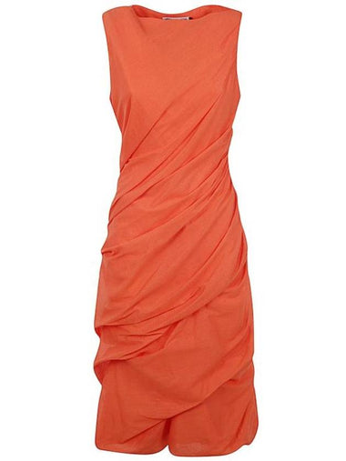 midi dress IM46FH545 32 ORANGE - ISSEY MIYAKE - BALAAN 1