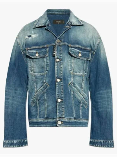 Distressed Denim Jacket Blue - DSQUARED2 - BALAAN 2