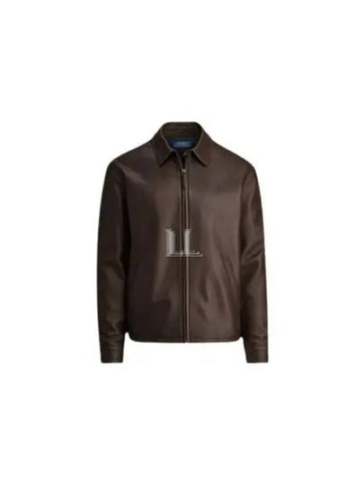 Maxwell Pony Logo Leather Jacket Brown - POLO RALPH LAUREN - BALAAN 2