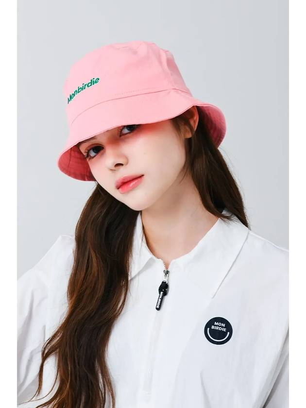 Script color bucket hat PINK - MONBIRDIE GOLF - BALAAN 9