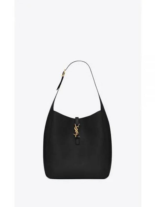 Le 5 A 7 Large Leather Shoulder Bag Black - SAINT LAURENT - BALAAN 2