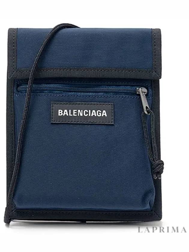 Explorer Pouch Nylon Strap Small Cross Bag Blue - BALENCIAGA - BALAAN 4