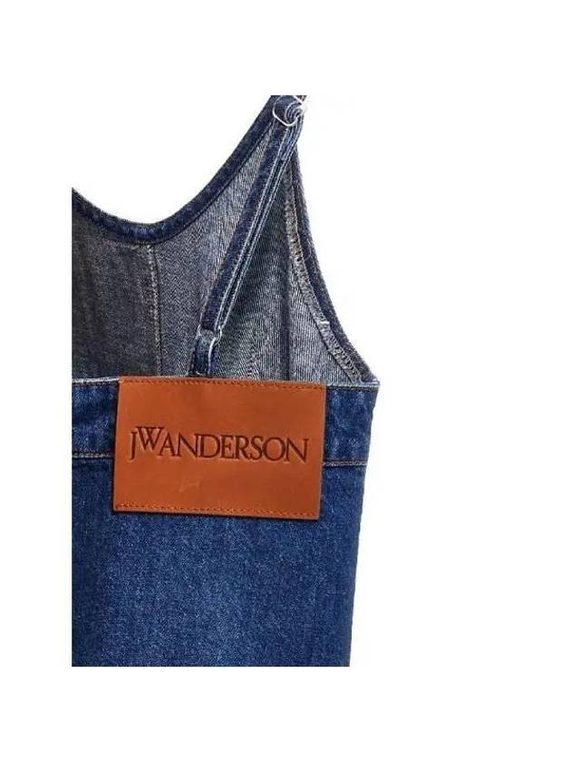 Women's Twisted Strappy Denim Short Dress Blue - JW ANDERSON - BALAAN 5