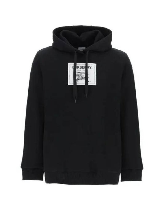 Men's Prorsum Label Cotton Hoodie Black - BURBERRY - BALAAN 2