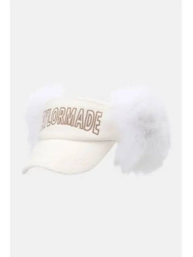 APPAREL Women s Real Fox Fur Earring Sun Visor TWHVM8623 102 - TAYLORMADE - BALAAN 1