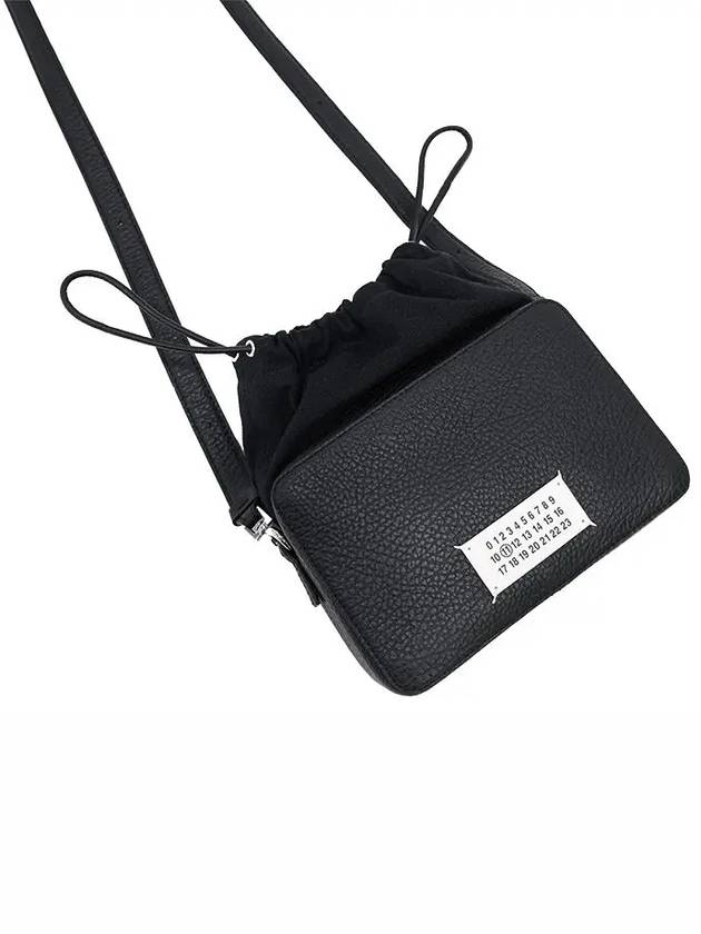 Logo Patch Leather Bucket Cross Bag Black - MAISON MARGIELA - BALAAN 5