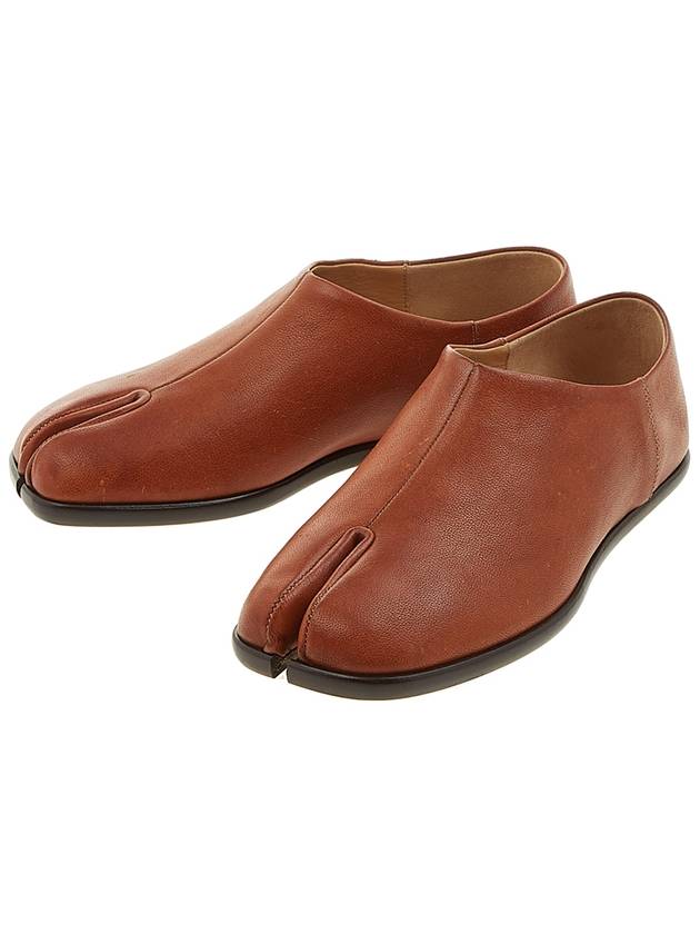 Tabi Babouche Leather Slippers Brown - MAISON MARGIELA - BALAAN 2