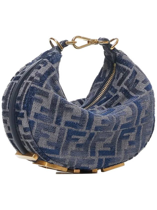 Fendigraphy Mini Shoulder Bag Blue - FENDI - BALAAN 3