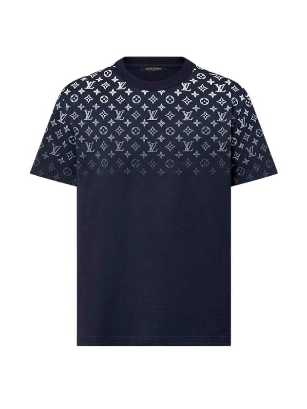 Gradient Cotton Short Sleeve T-Shirt Navy - LOUIS VUITTON - BALAAN 1