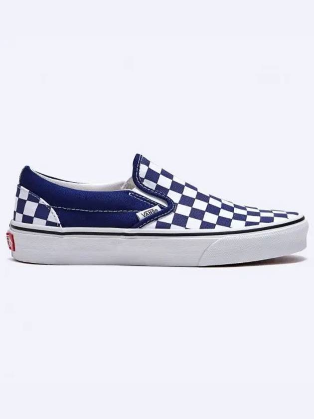 Classic Slip On Color THEORY Checkerboard Beacon Blue VN000BVZBYM1 - VANS - BALAAN 2