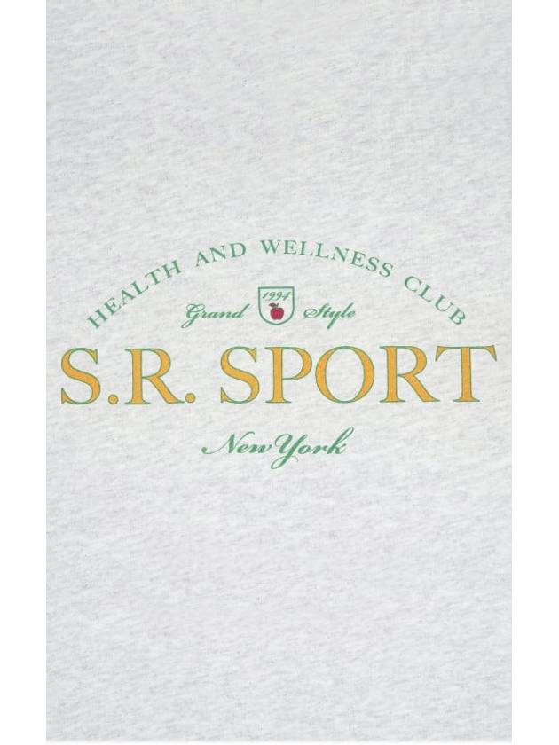 Wimbledon Logo Crew Neck Cotton Sweatshirt Heather Grey - SPORTY & RICH - BALAAN 6