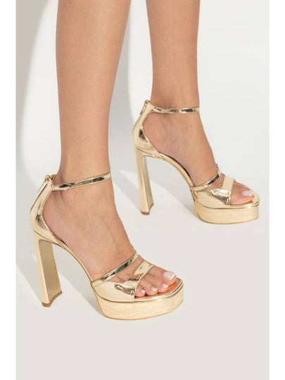 Jimmy Choo Platform Sandals Claressa, Women's, Gold - JIMMY CHOO - BALAAN 2