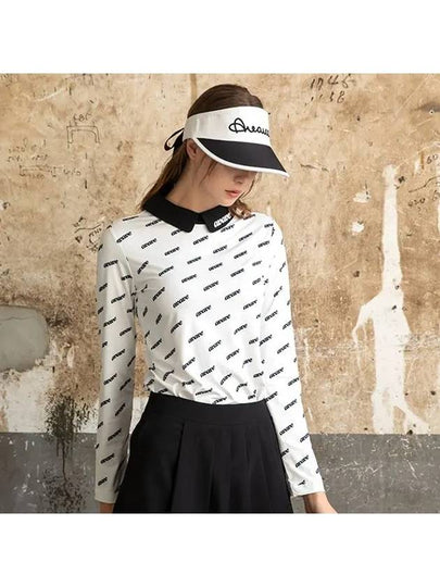 Golf Tennis Women s Diagonal Logo Collar T shirt White - AVAVE - BALAAN 2