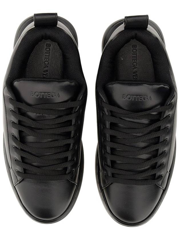 Pillow Leather Low Top Sneakers Black - BOTTEGA VENETA - BALAAN 5