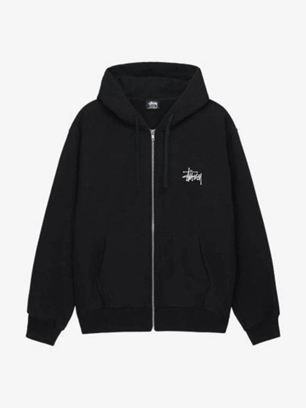 Basic Zip Up Hoodie Black - STUSSY - BALAAN 2