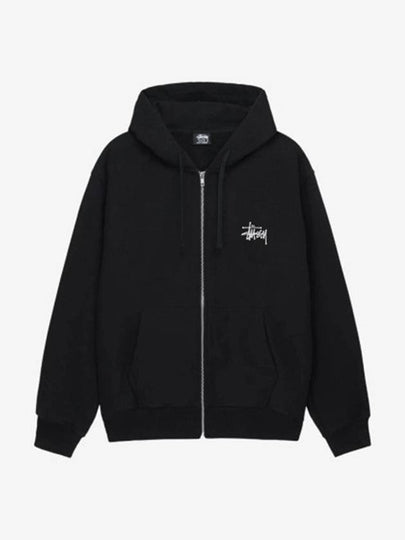 Basic Zip Up Hoodie Black - STUSSY - BALAAN 2