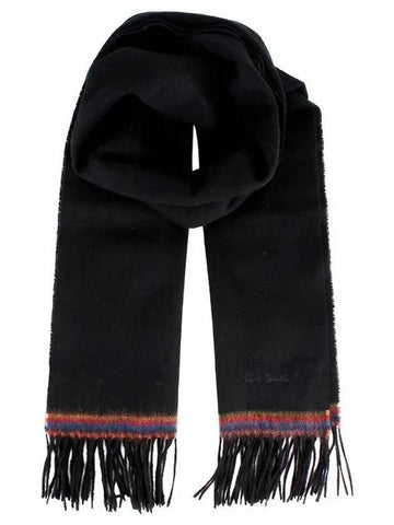 Signature Stripe Muffler Black - PAUL SMITH - BALAAN 1