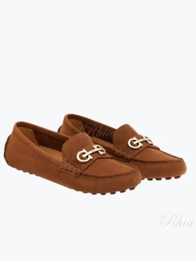 Gancini Driving Shoes Brown - SALVATORE FERRAGAMO - BALAAN 2